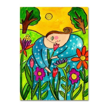 Trademark Fine Art Wyanne 'Big Diva In The Garden' Canvas Art, 14x19 ALI8122-C1419GG